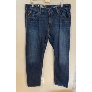 Ariat M2 Traditional Relaxed Boot Cut Mens Jeans 40x34 Medium Wash Denim EUC